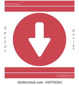 down Arrow vector icon