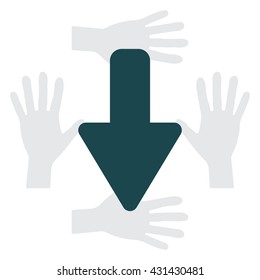 down Arrow vector icon