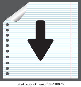 down Arrow vector icon