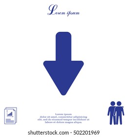down Arrow vector icon