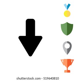down Arrow vector icon
