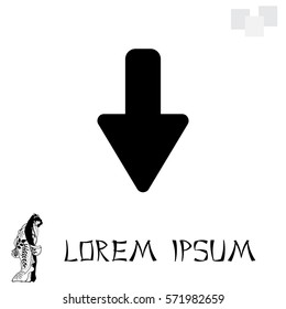 down Arrow vector icon