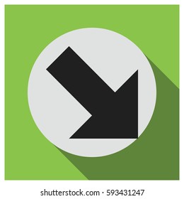 Down arrow vector icon