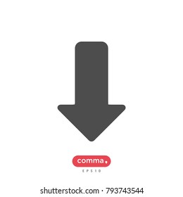 Down arrow vector icon
