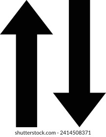 Up And Down Arrow Vector Icon, Arrows Vector Icon.
