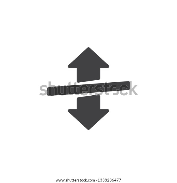 Down Arrow Vector Icon Filled Flat Stock Vector Royalty Free