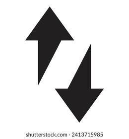 Up and down arrow vector isolated