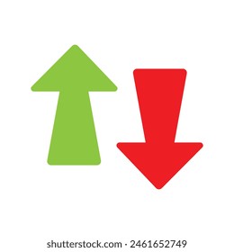 Up and down arrow vector isolated on white background. Vector illustration. Eps file 98.