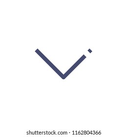Down Arrow Vector Line Icon Pixel Perfect. Editable 2 Pixel Stroke Weight. Direction Icon for Website Mobile App Presentation