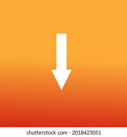 Down arrow white icon ,Downwards arrow icon 