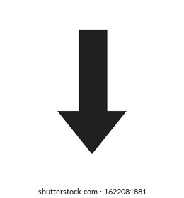 down arrown icon, vector sign, symbol on white background