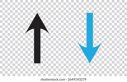 Indicadores Direcionais das Setas para Cima e para Baixo