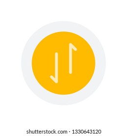 Up and down arrows, download and upload. Linear, thin outline. Icon in colored circle with gray bold border. Web button, modern flat design