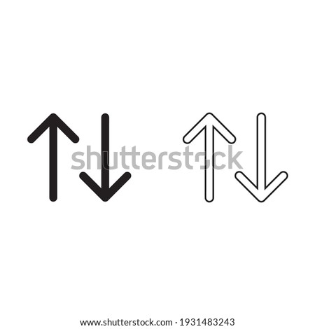 Up and down arrows icon