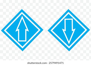 Up and Down arrows icon. Colorful vector illustration. Verity of Red, Green, blue, white and Black colorful Designs.