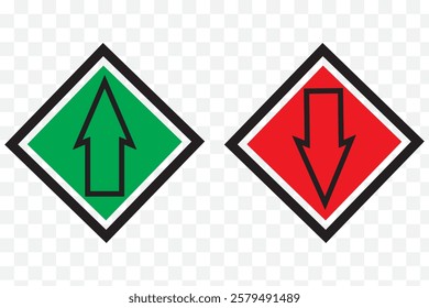 Up and Down arrows icon. Colorful vector illustration. Verity of Red, Green, blue, white and Black colorful Designs.