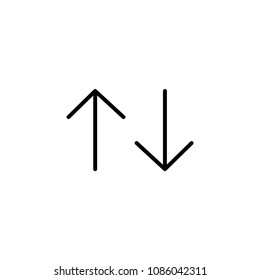 Up and down arrows icon. Direction symbol modern, simple, vector, icon for website design, mobile app, ui. Vector Illustration