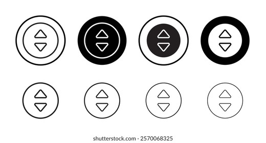 Up and down arrows icon Outline vector for web ui