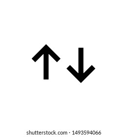 Up and down arrows icon. Simple glyph, flat vector of arrows icons for UI and UX, website or mobile application