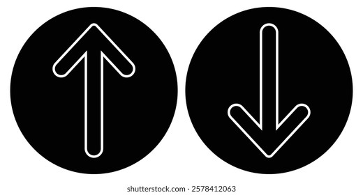 up and down arrows icon. Thin, Light Regular And Bold style. income rising design. Income, inflation rate, benefit, investment, business success, interest rate up, Economy crisis concept. design eps10