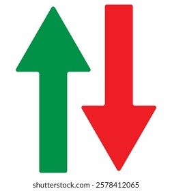 up and down arrows icon. Thin, Light Regular And Bold style. income rising design. Income, inflation rate, benefit, investment, business success, interest rate up, Economy crisis concept. design eps10