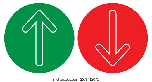 up and down arrows icon. Thin, Light Regular And Bold style. income rising design. Income, inflation rate, benefit, investment, business success, interest rate up, Economy crisis concept. design eps10