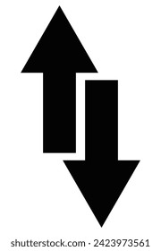 up and down arrows icon vector