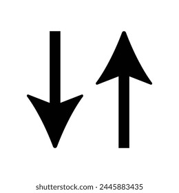 up and down arrows icon vector. Up and Down Arrow Icons with Rounded Edges. Up and down arrow vector isolated on white background. Vector illustration. Eps file 6.