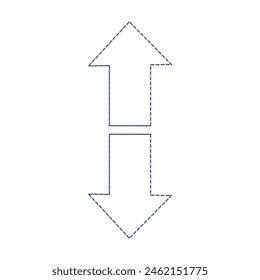 up and down arrows icon vector. Up and down arrow flat style. Vector illustration icon isolated on white background. up and down arrow. eps10.