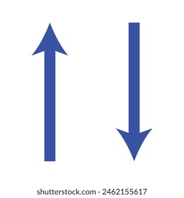 up and down arrows icon vector. up and down arrow. arrow. eps10.