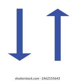 up and down arrows icon vector. up and down arrow. arrow. eps10.