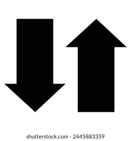 up and down arrows icon vector. black Up and Down Arrow Icons with Rounded Edges. Up and down arrow vector isolated on white background. Vector illustration. Eps file 1.