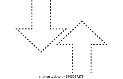 up and down arrows icon vector. Vector illustration. EPS 10