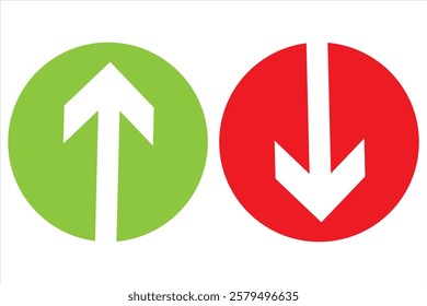 Up and Down Arrows icon. Vector illustration of a colorful Down and up arrows icon Design.