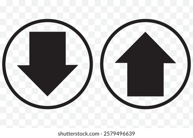 Up and Down Arrows icon. Vector illustration of a colorful Down and up arrows icon Design.