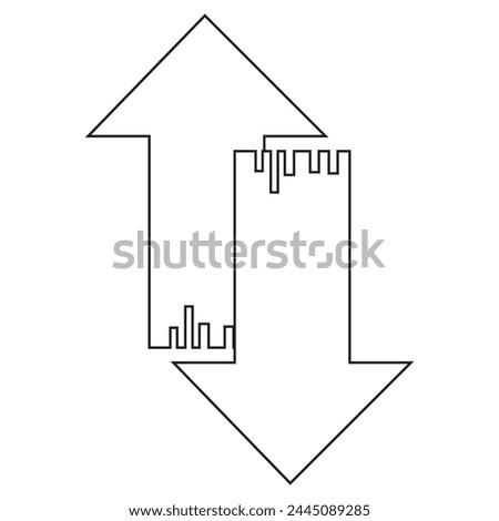 up and down arrows icon vector. Vector illustration. EPS 10