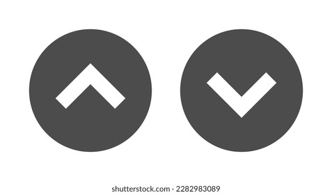 Up and down arrows icon vector isolated on circle background