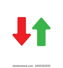 Up and down arrows icon vector on white background.