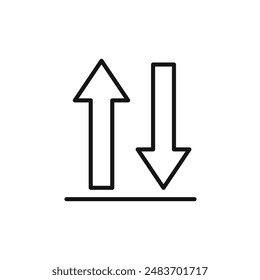 Flechas arriba y abajo icono Vector set colección para Web