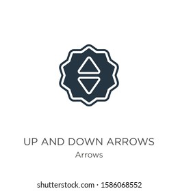 Up and down arrows icon vector. Trendy flat up and down arrows icon from arrows collection isolated on white background. Vector illustration can be used for web and mobile graphic design, logo, eps10