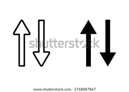 Up and Down Arrows Icons: Direction, Movement, and Exchange