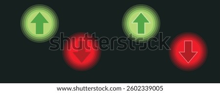 up and down arrows price ladder up and down circular market conditions