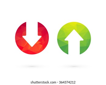 Up down arrows red green