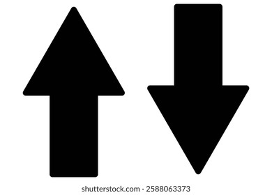 up and down arrows. up and down arrows. Two arrows Data network symbol. Transfer arrows icon. 