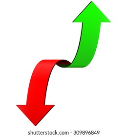 Up and down arrows. Vector