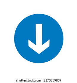 icono de flecha hacia abajo o hacia atrás con un diseño sencillo