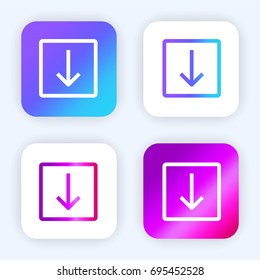 Down bright purple and blue gradient app icon