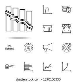 down chart icon. Finance And Chart icons universal set for web and mobile