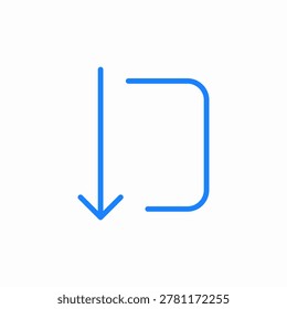 down collapse system icon sign vector