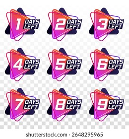 Down count vector. Countdown timer with number 4 and hourglass symbol for special deal. Business banner design for sale, limited offer or promo. Web and mobile label for discount and only one week lef